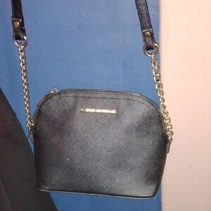 Steve Madden Black and Gold Crossbody Bag